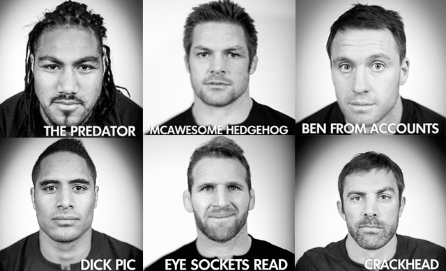 The Hauraki Breakfast All Blacks Official Nick-Names World Cup Squad