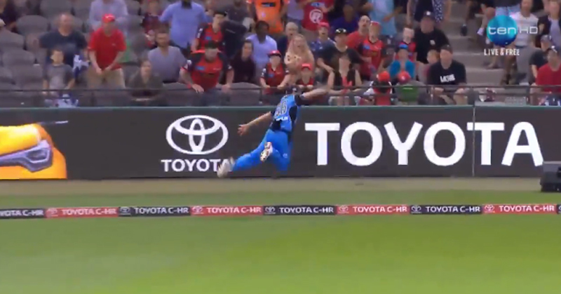 Here's one of the greatest catches you'll ever see!