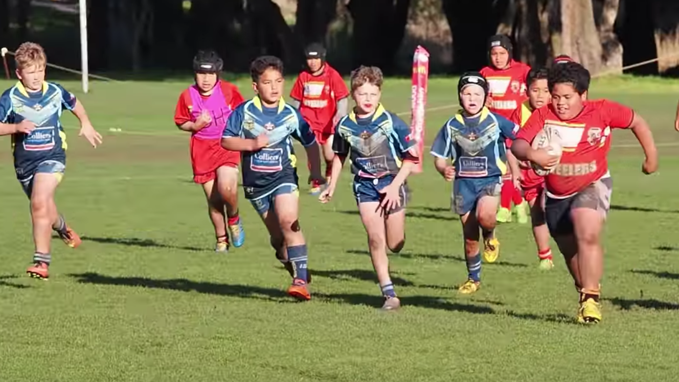 Kid rugby player is a destructive force