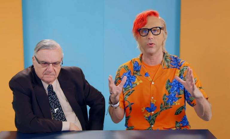 Sacha Baron Cohen pranks former Arizona sheriff Joe Arpaio into debating gun control with a Shopkins toy