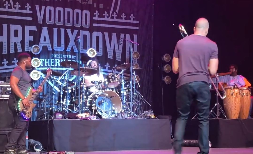 Watch Dave Grohl play "In Bloom" on drums live with Trombone Shorty