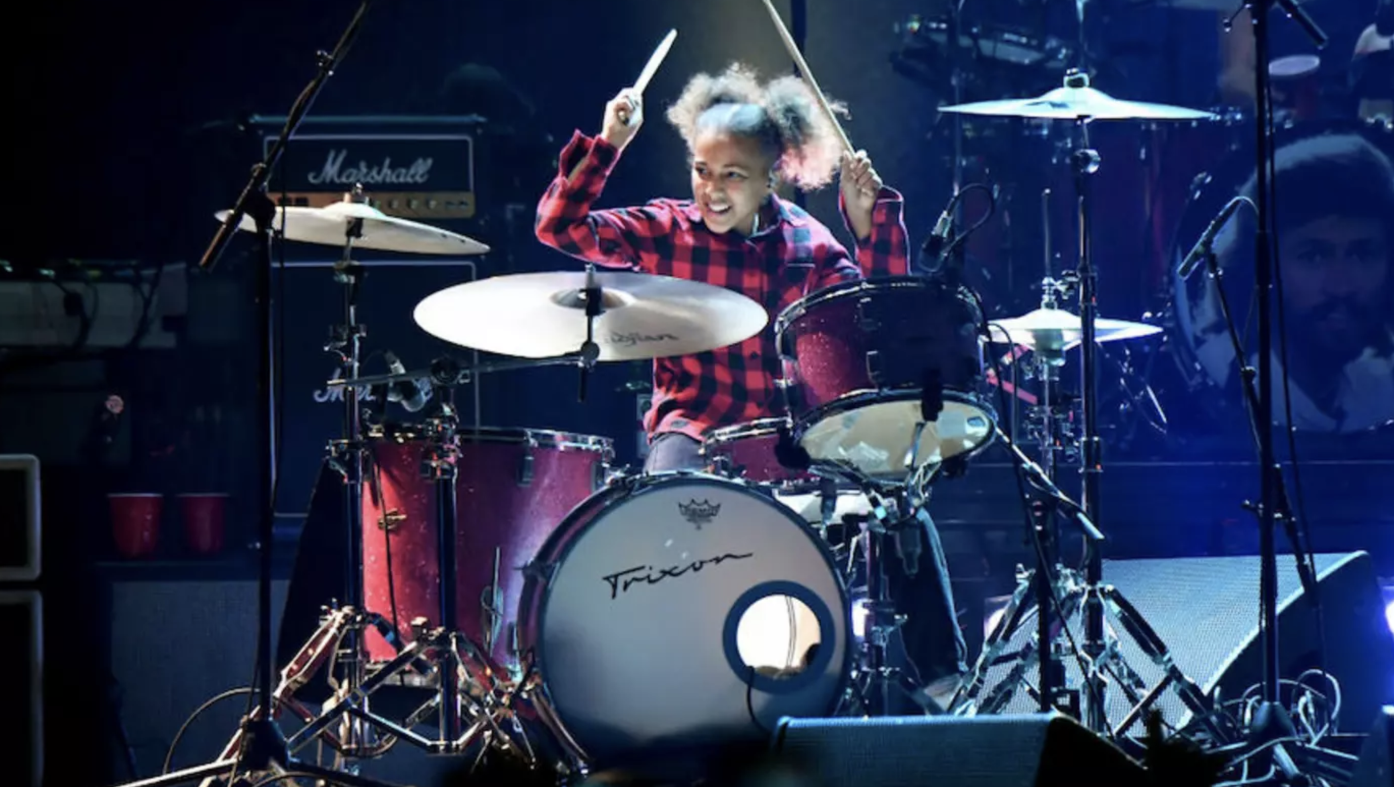 Nandi Bushell shares video documenting her night playing with Foo Fighters