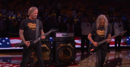 Watch Metallica play the US National Anthem live at the NBA Finals