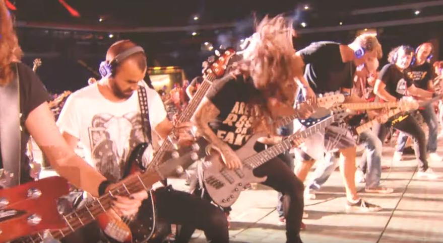 Please enjoy 1000 musicians playing "Killing In The Name" live