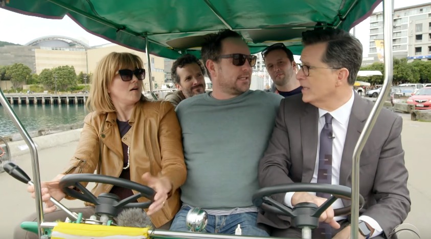 Watch ACC commentator Paul Ford give Stephen Colbert a hongi