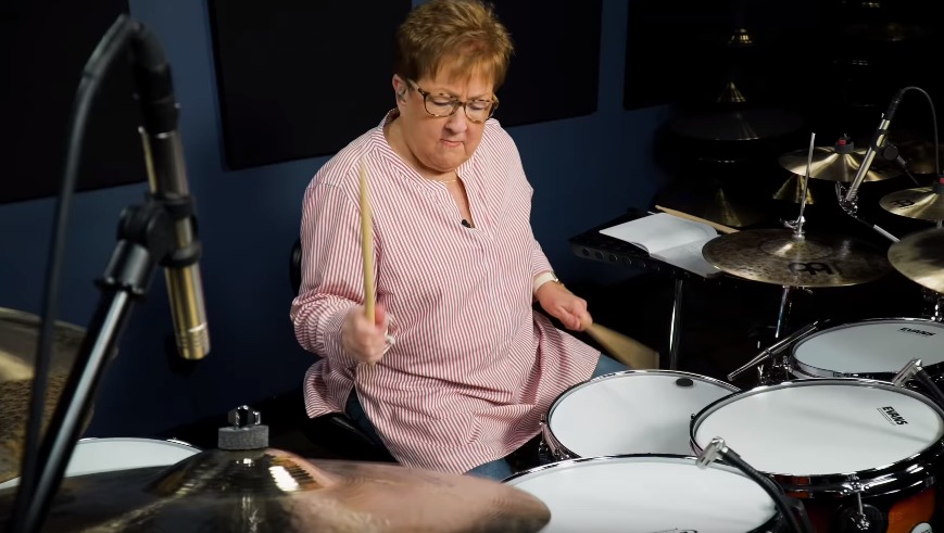 55-year-old Grandma goes viral with her epic Disturbed drum cover
