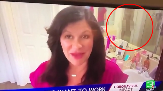 TV reporter working from home shows naked husband during live cross