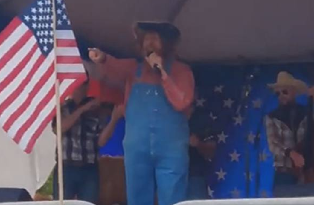 Sacha Baron Cohen infiltrates far-right rally pretending to be racist country singer