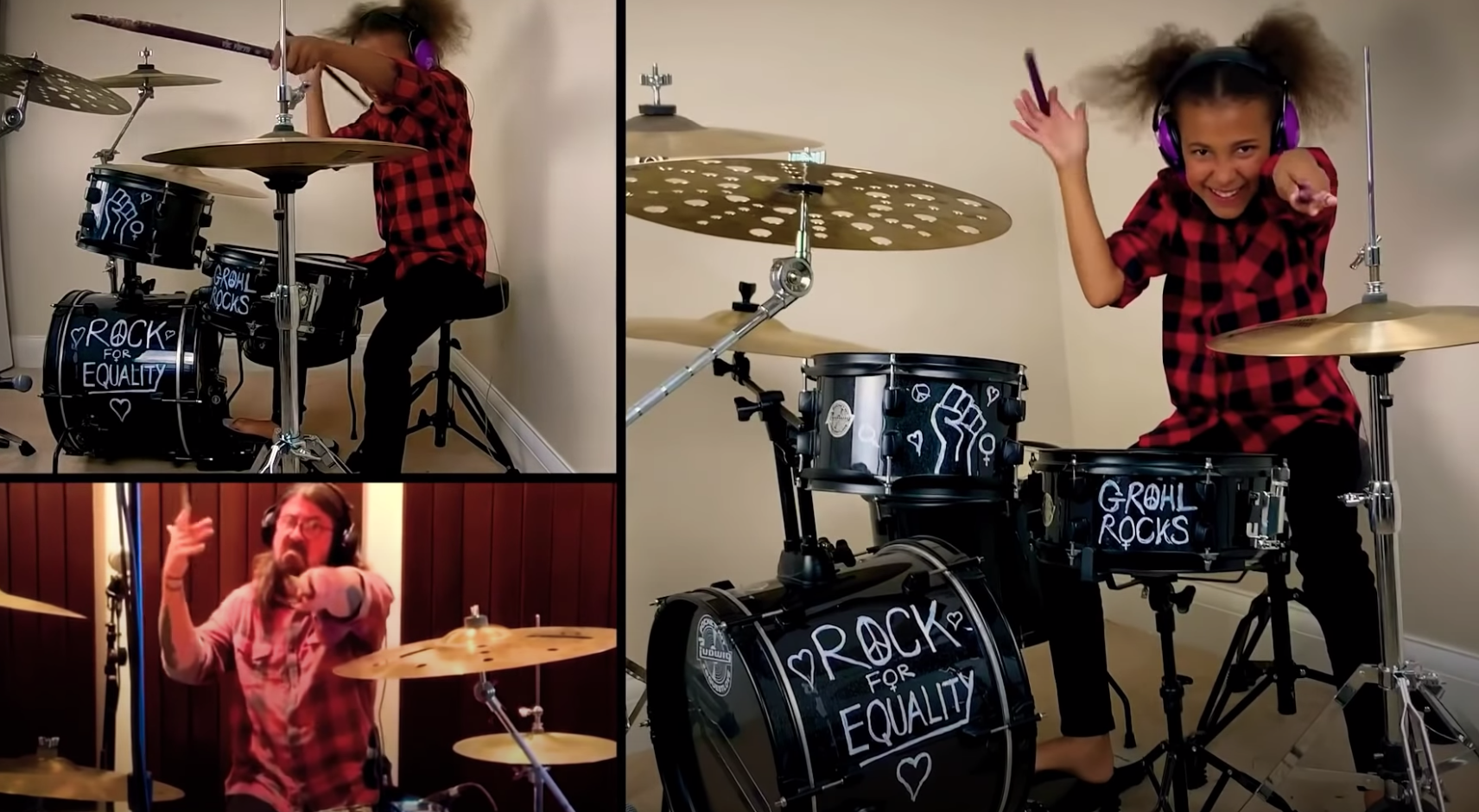 10-year-old Nandi Bushell epically answers Dave Grohl's drum challenge