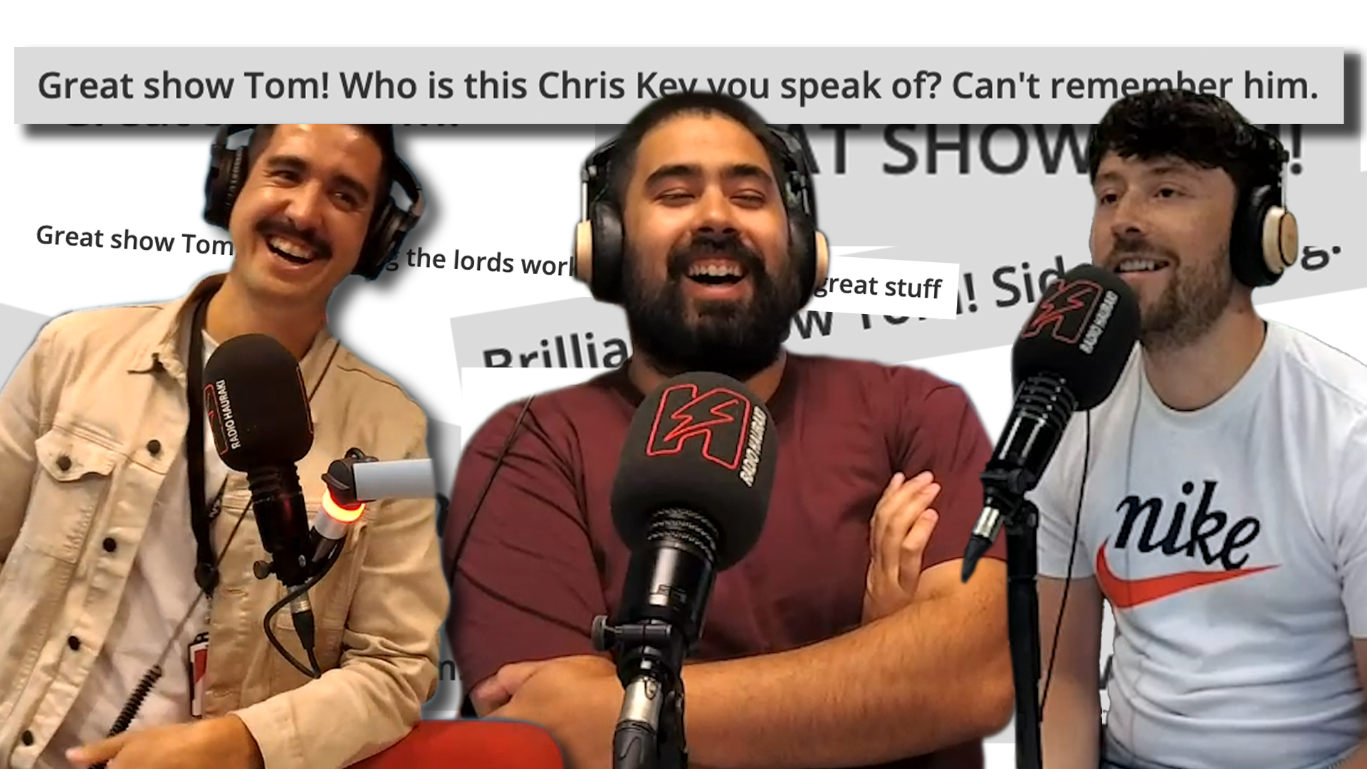 Chris Key discovers the secret to all the "Great Show Tom!" texts