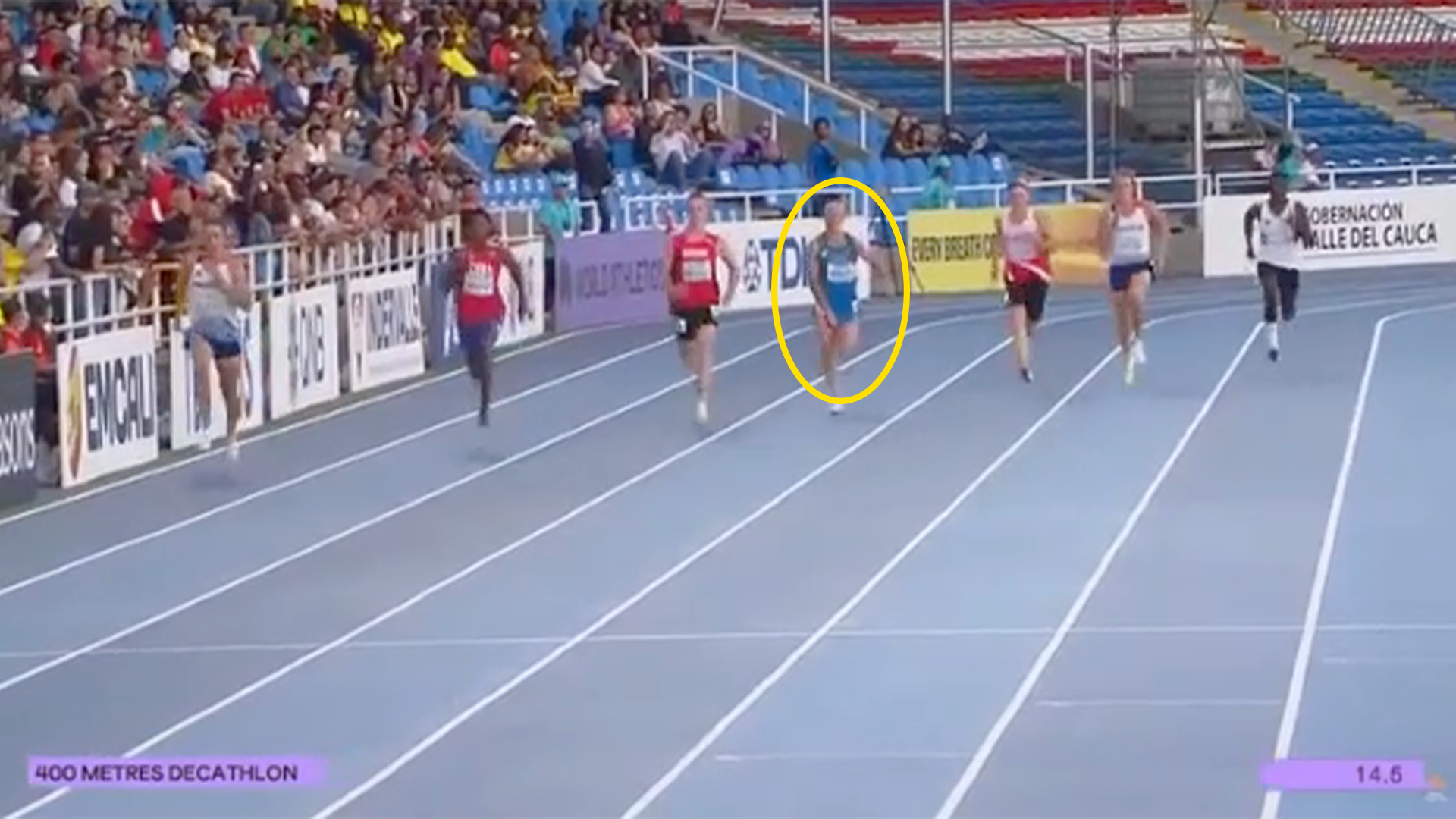 WATCH: Runner comes last in 400m dash after his 'penis came out in the middle of the race'...