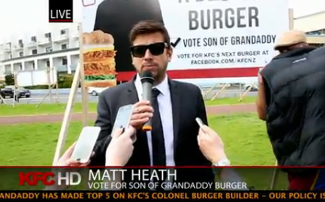 Kfc Mathew Rider Matt Heath Introduces The KFC 'Son Of Grandaddy' Burger