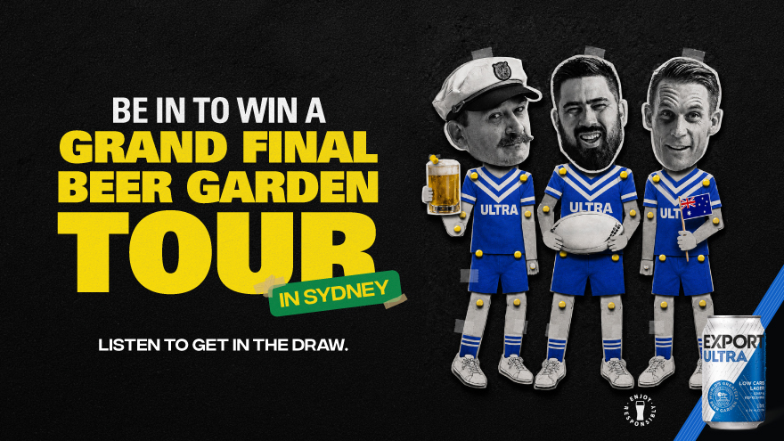 Join Jerry, Manaia & G.Lane on the Grand Final Beer Garden Tour 2026!