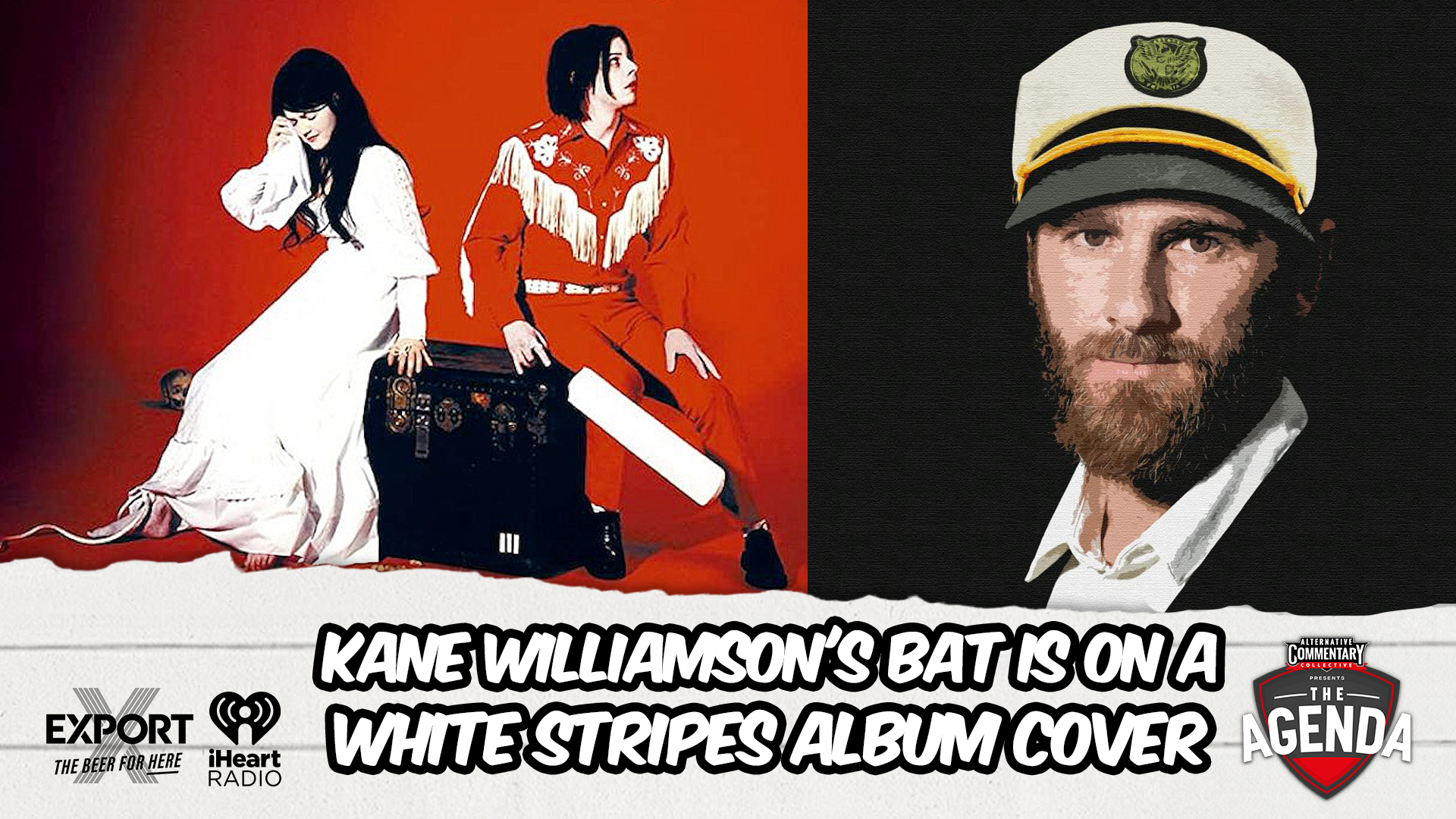 Kane Williamson's cricket bat is on the cover of a White Stripes album