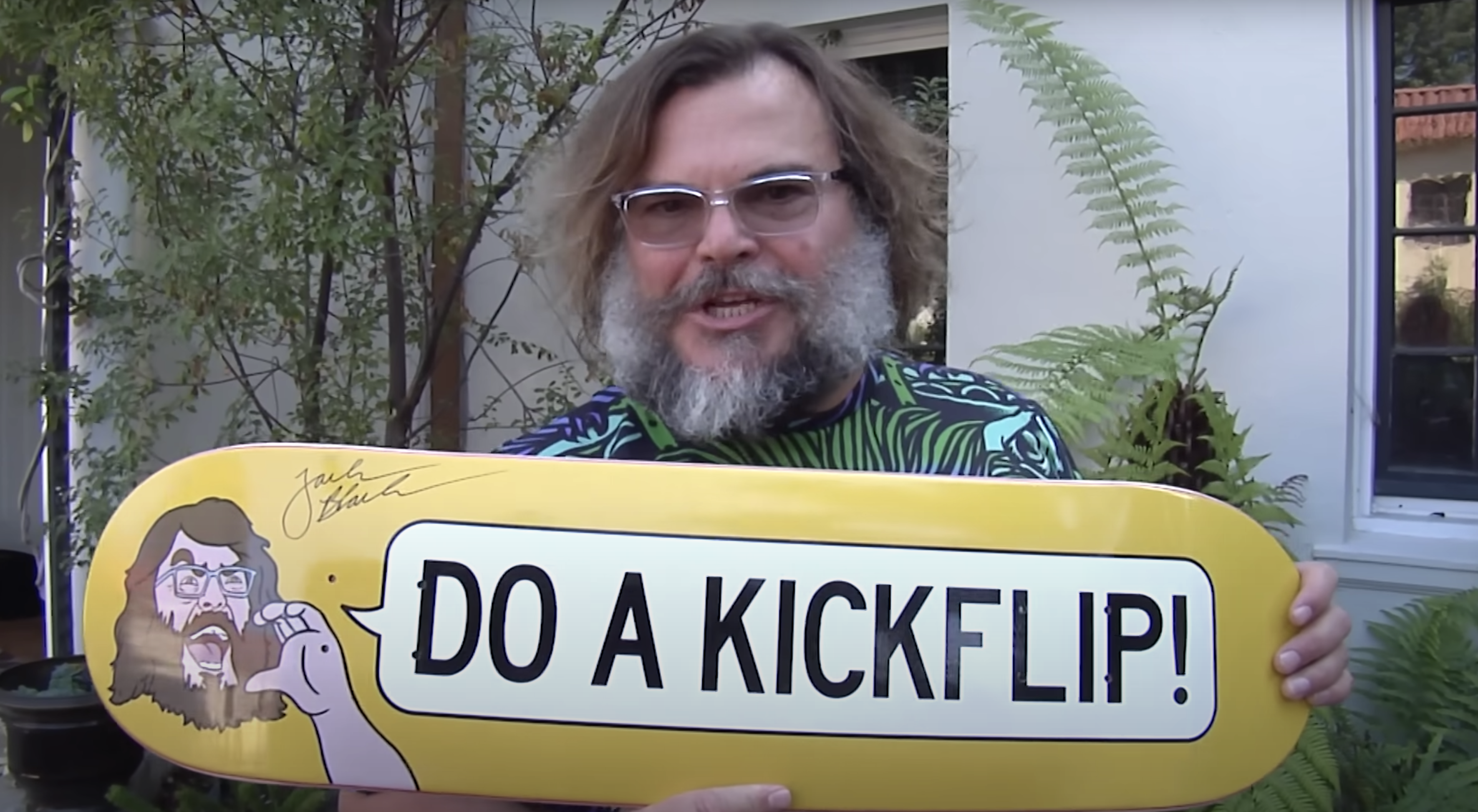 WATCH: Jack Black yell at skateboarders...