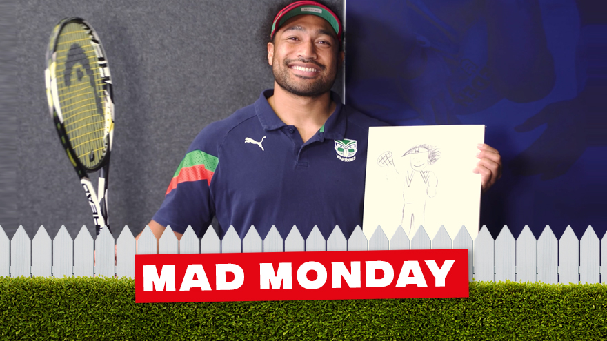The Warriors draw "Profile Pics" of each other with Mad Monday - Bunty Afoa