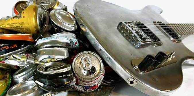 WATCH: This Guy Melts 1000 Cans Into A Guitar