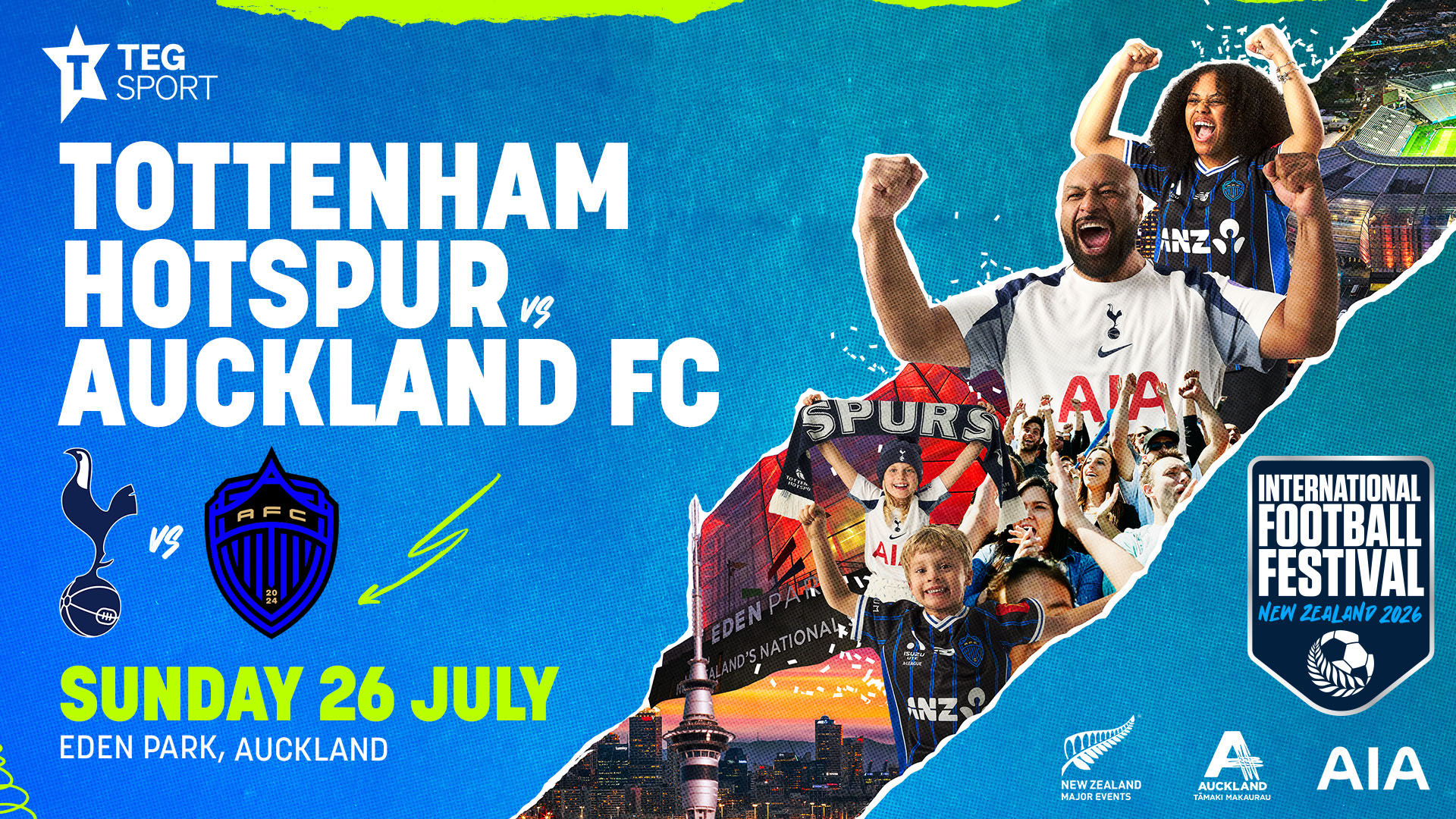 Tottenham Hotspur vs Auckland FC at Eden Park