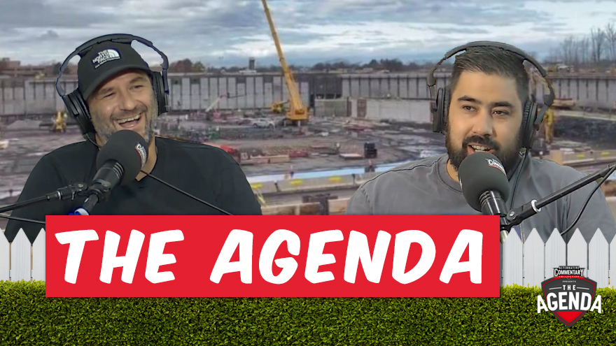 Buffalo Bills fans are jumping into a construction zone pit