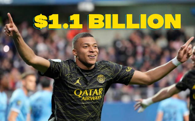 $1.1 Billion bid for Mbappé would make him the most expensive soccer player  in history