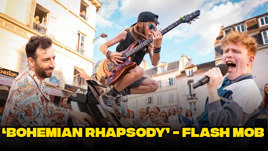 Flash Mob performs 'Bohemian Rhapsody' in Paris!