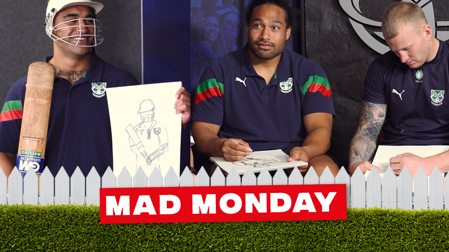 The Warriors draw "Profile Pics" of each other with Mad Monday - Marata Niukore