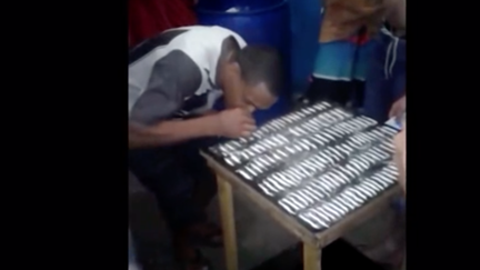 Video shows dozens of Brazilian prisoners queuing up to snort cocaine