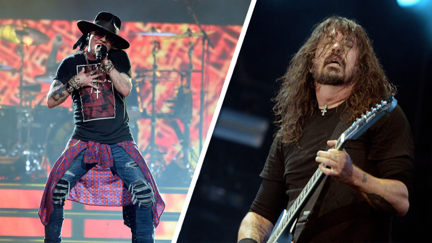Watch Guns N' Roses join Foo Fighters live on stage to play "It's So Easy"