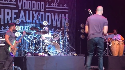 Watch Dave Grohl play "In Bloom" on drums live with Trombone Shorty