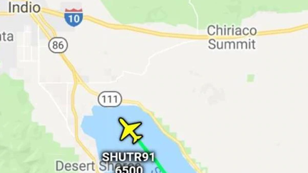 Pilot draws penis on flight tracker above phallic shaped lake