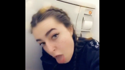 Girl licks toilet seat just to go viral