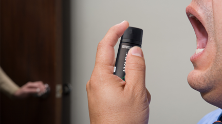 Man sprays Axe Body Spray into his mouth to hide his alcohol breath from police