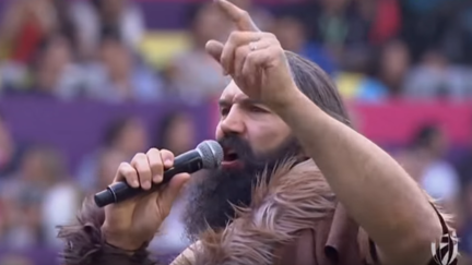 Please enjoy Sébastien Chabal dressed as a caveman singing The Proclaimers