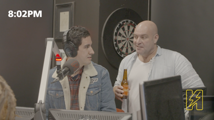 Watch Leigh Hart pesting around Chris Key