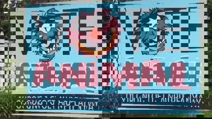 "Vote Animal" billboard in West Auckland goes viral