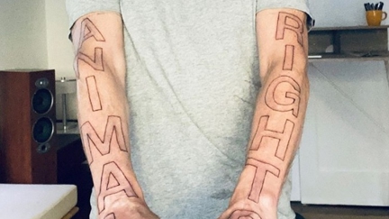 Moby celebrates 32-year vegan anniversary by getting giant arm tattoos
