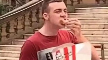Aussie battler trolls vegan protest by eating KFC