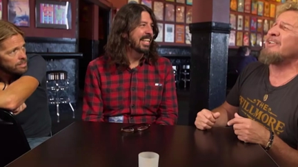 Dave Grohl and Taylor Hawkins reveal their favourite drummer to Sammy Hagar