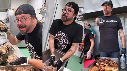 Dave Grohl spends his day off feeding the homeless in Melbourne