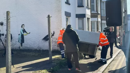 Banksy Valentine's Day artwork removed within hours