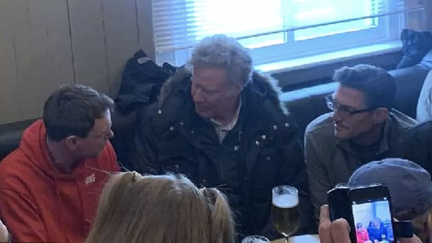 Will Ferrell spotted having pre-match pint in pub